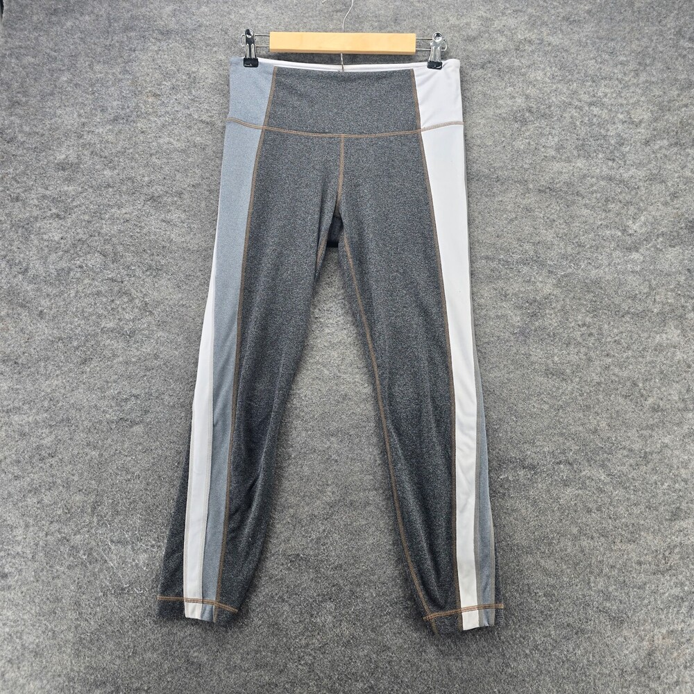 Athleta Leggings Womens Medium Gray Pull On Capri Activewear